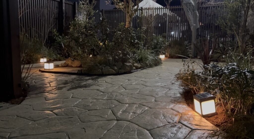 樹木葬の庭　ライトアップ